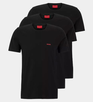 Hugo 3 Pack T-shirts Mens Black