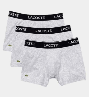 Lacoste 3 Pack Boxers Mens White