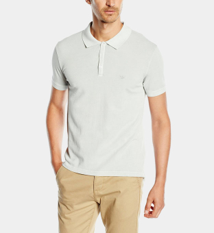 Emporio Armani Pique Polo Shirt Mens Light Grey