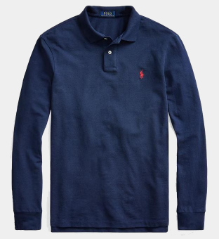 Ralph Lauren Long Sleeve Polo Shirt Mens Navy