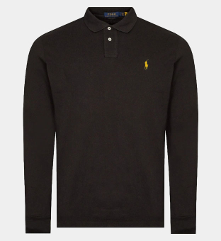 Ralph Lauren Long Sleeve Polo Shirt Mens Black