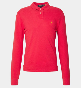 Ralph Lauren Long Sleeve Polo Shirt Mens Red