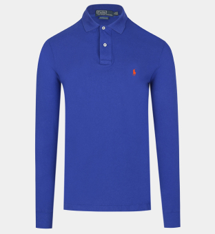 Ralph Lauren Long Sleeve Polo Shirt Mens Royal Blue