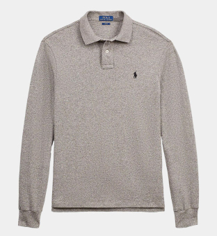 Ralph Lauren Long Sleeve Polo Shirt Mens Grey