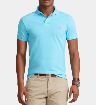Ralph Lauren Polo Shirt Mens Light Blue