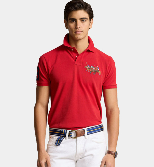 Ralph Lauren Polo Shirt Mens Red