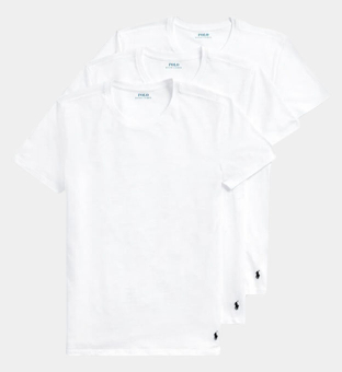Ralph Lauren 3 Pack T-shirts Mens White