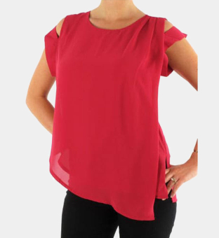 Toi Et Moi Top Womens Fushia Transparent