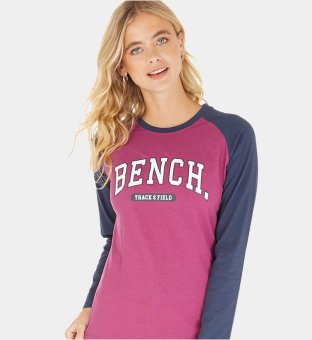 Bench T-shirt Womens Berry Navy
