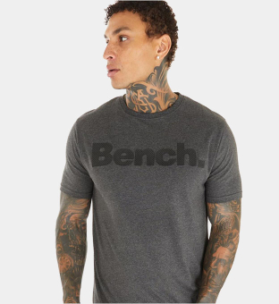 Bench T-shirt Mens Grey Black