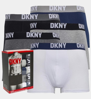 DKNY 5 Pack Boxers Mens Black _Grey _Navy _Charcoal _White