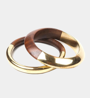 French Connection Bangle Womens Brown-Gold