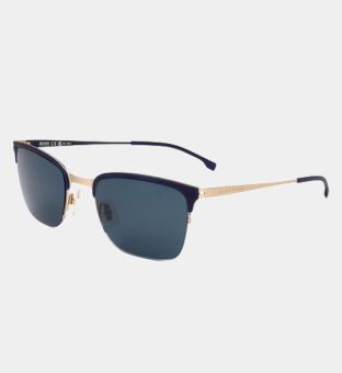 Hugo Boss Sunglasses Mens Matte Blue Gold