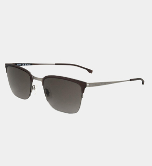 Hugo Boss Sunglasses Mens Matte Brown Ruthenium