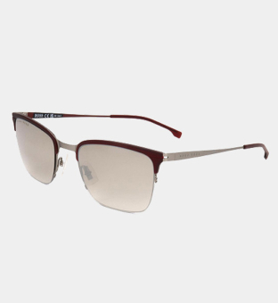 Hugo Boss Sunglasses Mens Matte Burgundy Ruthenium