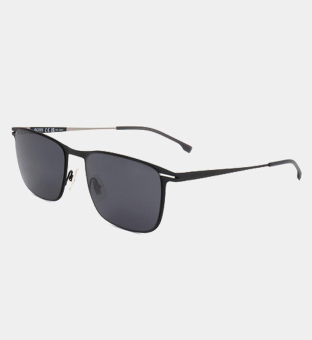 Hugo Boss Sunglasses Mens Matte Black Dark Ruthenium