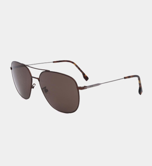 Hugo Boss Sunglasses Mens Matte Brown Dark Ruthenium