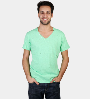 Bonavita V Neck T-shirt Mens Green