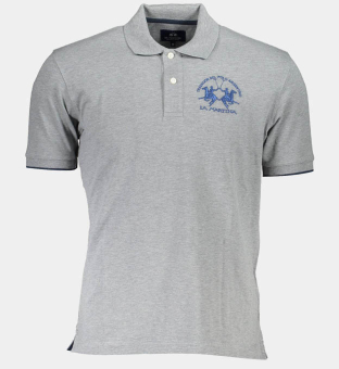 LA Martina Polo Shirt Mens Grey