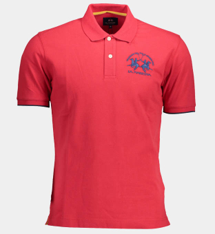 LA Martina Polo Shirt Mens Red