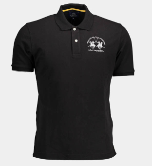 LA Martina Polo Shirt Mens Black