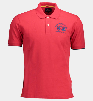 LA Martina Polo Shirt Mens Red