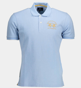LA Martina Polo Shirt Mens Light blue
