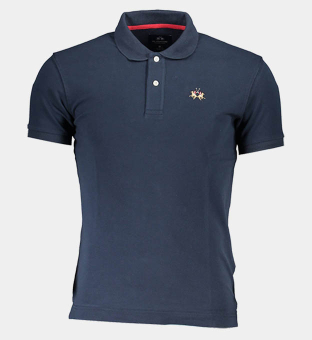 LA Martina Polo Shirt Mens Navy Blue