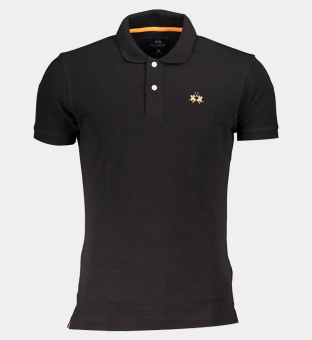 LA Martina Polo Shirt Mens Black