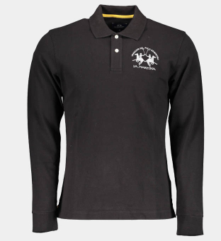 LA Martina Polo Shirt Mens Black