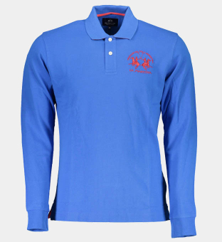 LA Martina Polo Shirt Mens Royal Blue