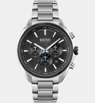 Hugo Boss Watch Mens Silver Black