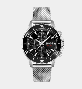 Hugo Boss Watch Mens Silver Black