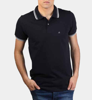 Calvin Klein Polo Shirt Mens Navy