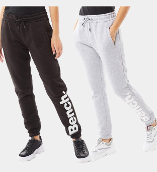 Bench 2 Pack Joggers Womens Black Grey