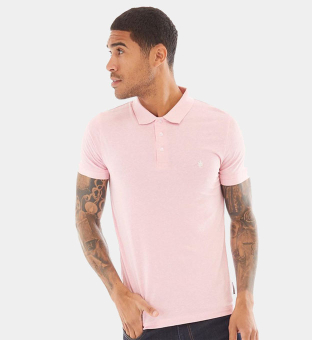 French Connection Polo Shirt Mens Pink