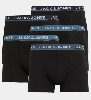 Jack & Jones 5 Pack Trunks Mens Navy