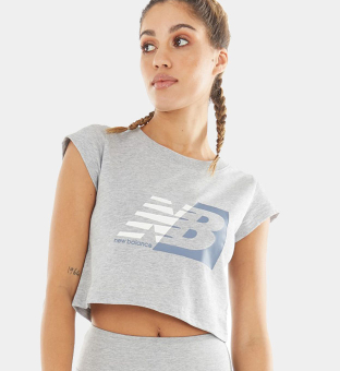 New Balance T-shirt Womens Grey