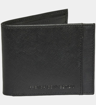 French Connection Wallet Mens Black Grey