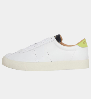 Superga Trainers Womens White Lime Black