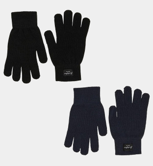 Jack & Jones 2 Pack Gloves Mens Navy Black