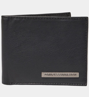 French Connection Wallet Mens Black Grey