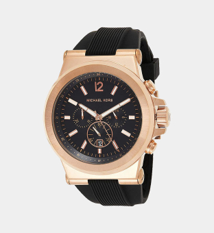 Michael Kors Watch Mens Rose Gold Black