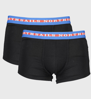 North Sails 2 Pack Mens Boxers Black Blue