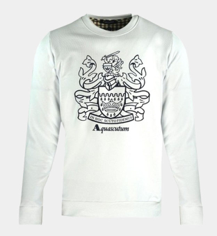 Aquascutum Crew Neck Sweatshirt Mens White