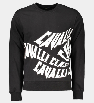 Cavalli Class Sweatshirt Mens Black