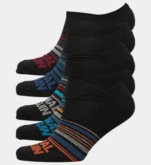 Original Penguin 5 Pack Socks Mens Black