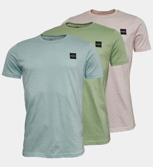 Avant Garde 3 Pack T-shirt Mens Blue Chalk Pink Mint Green