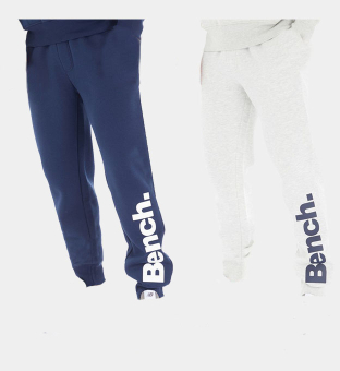 Bench 2 Pack Joggers Mens Navy Ecru Marl