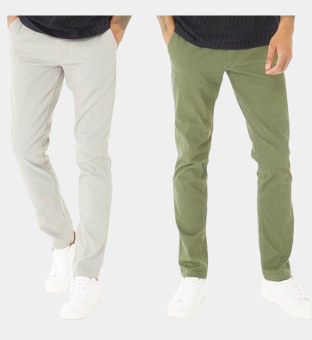 Jack & Jones 2 Pack Chinos Mens Gray Olive Night